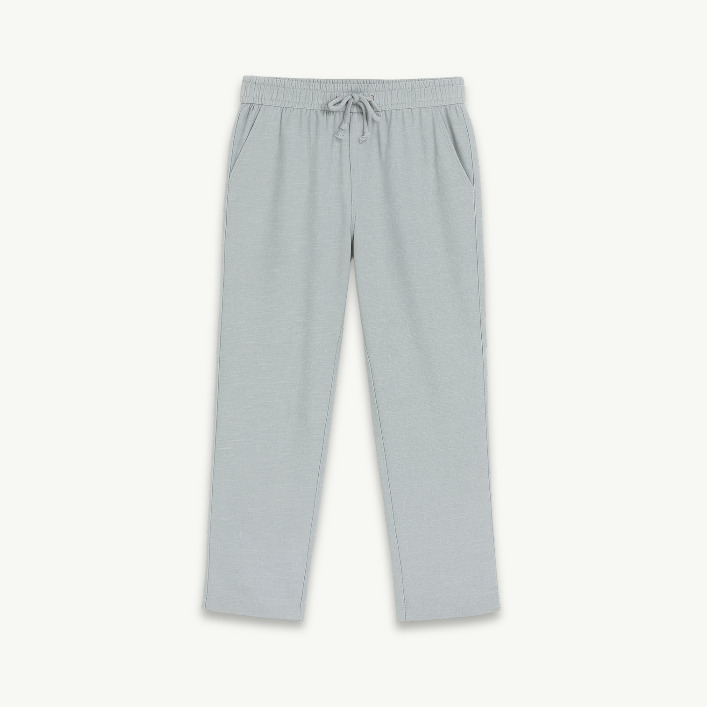 Relaxed Fit Linen Pants - Light Green