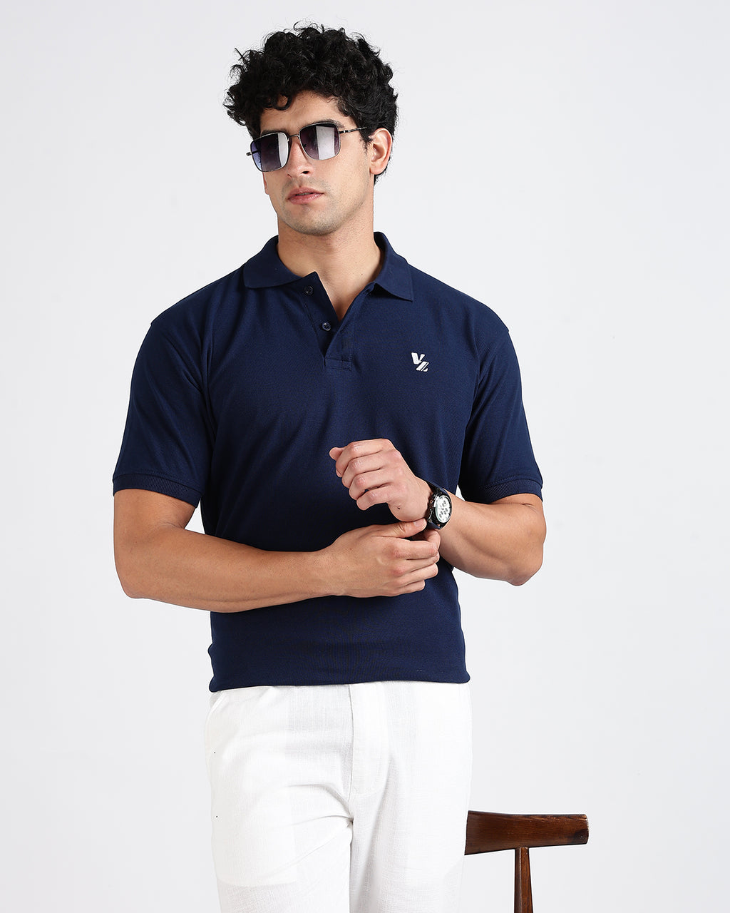 Tailored Fit Polo - Navy Blue