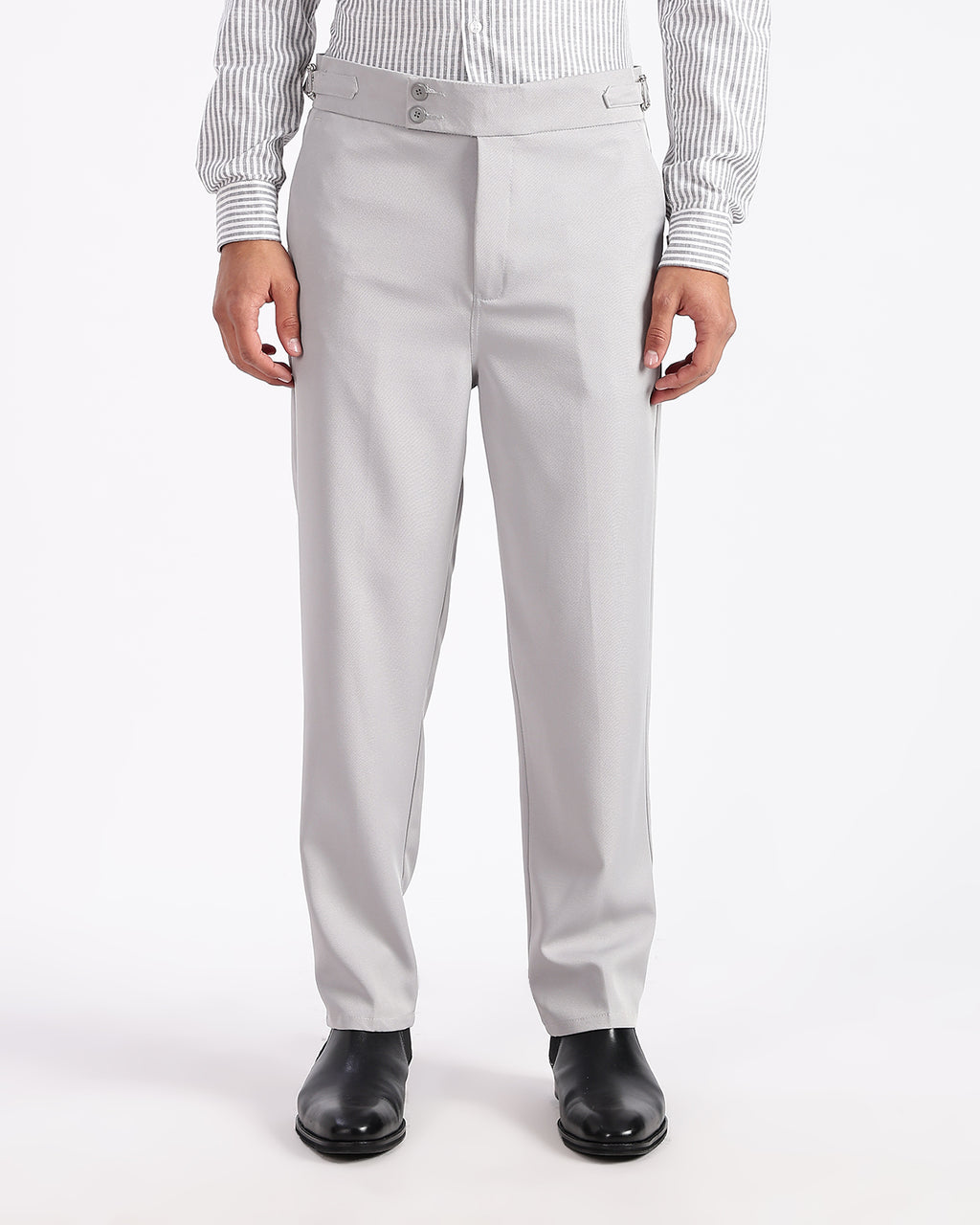 Tapered Fit Gurkha Pants - Grey