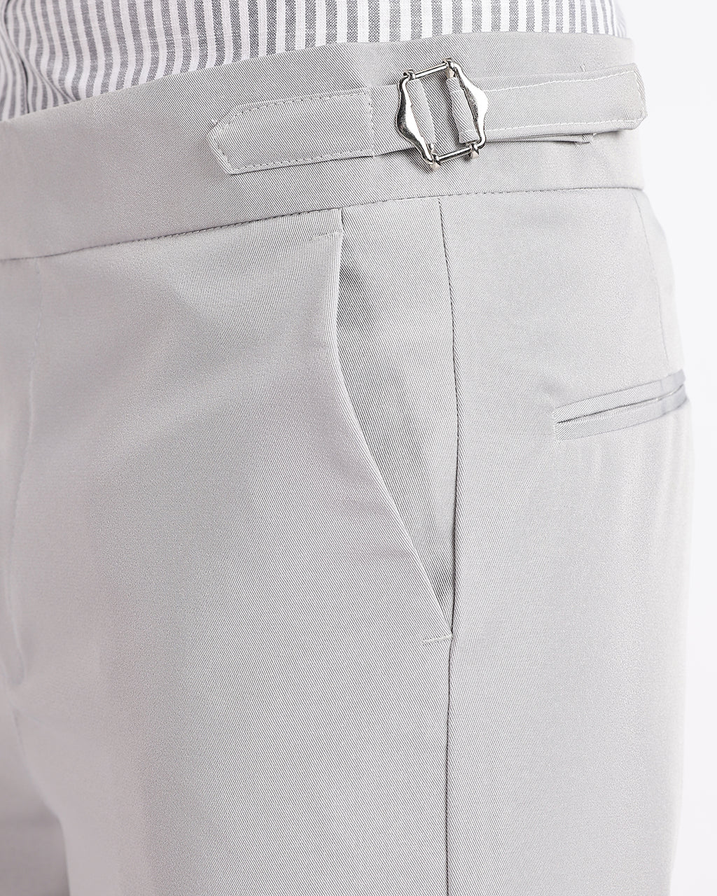 Tapered Fit Gurkha Pants - Grey