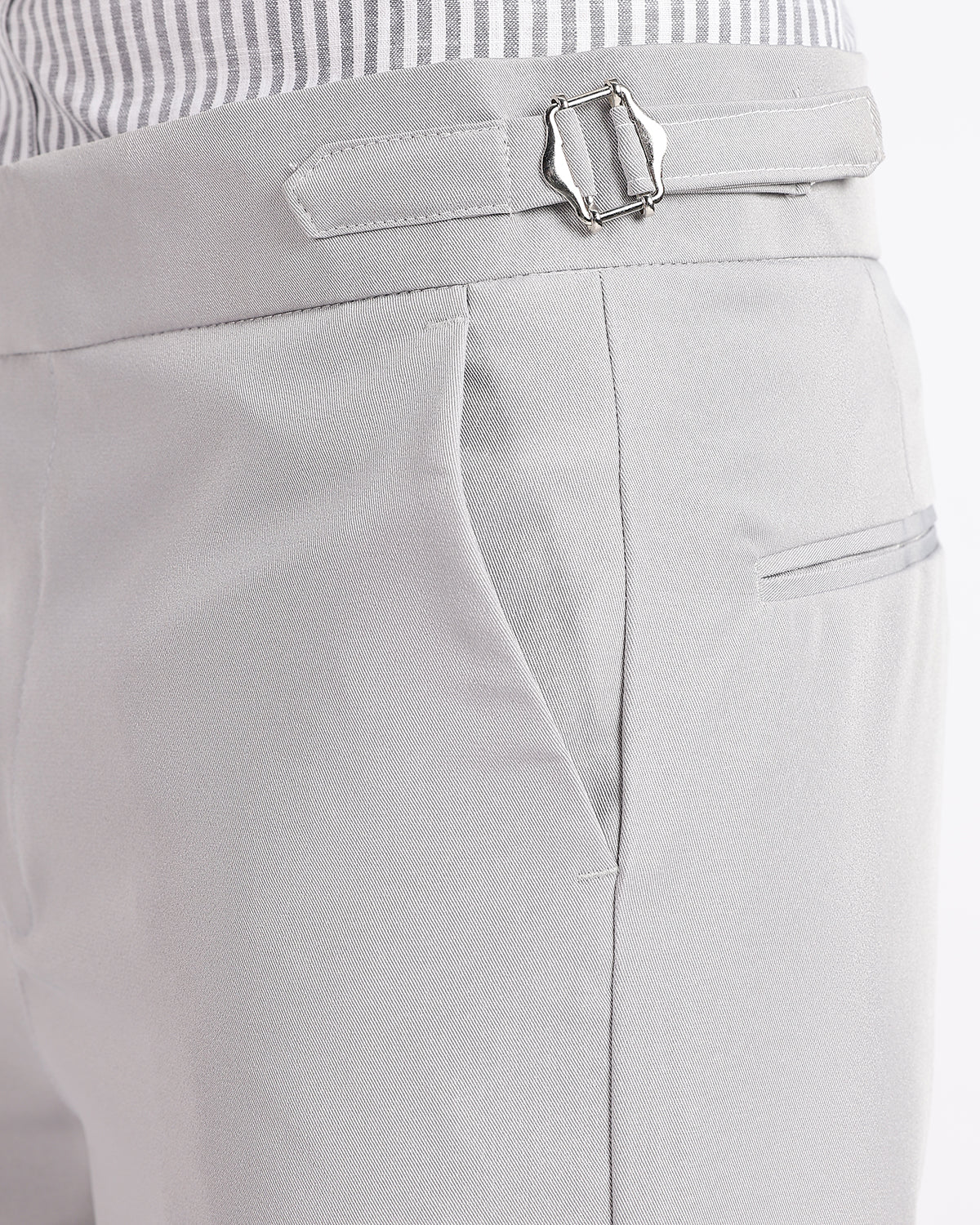Tapered Fit Gurkha Pants - Grey