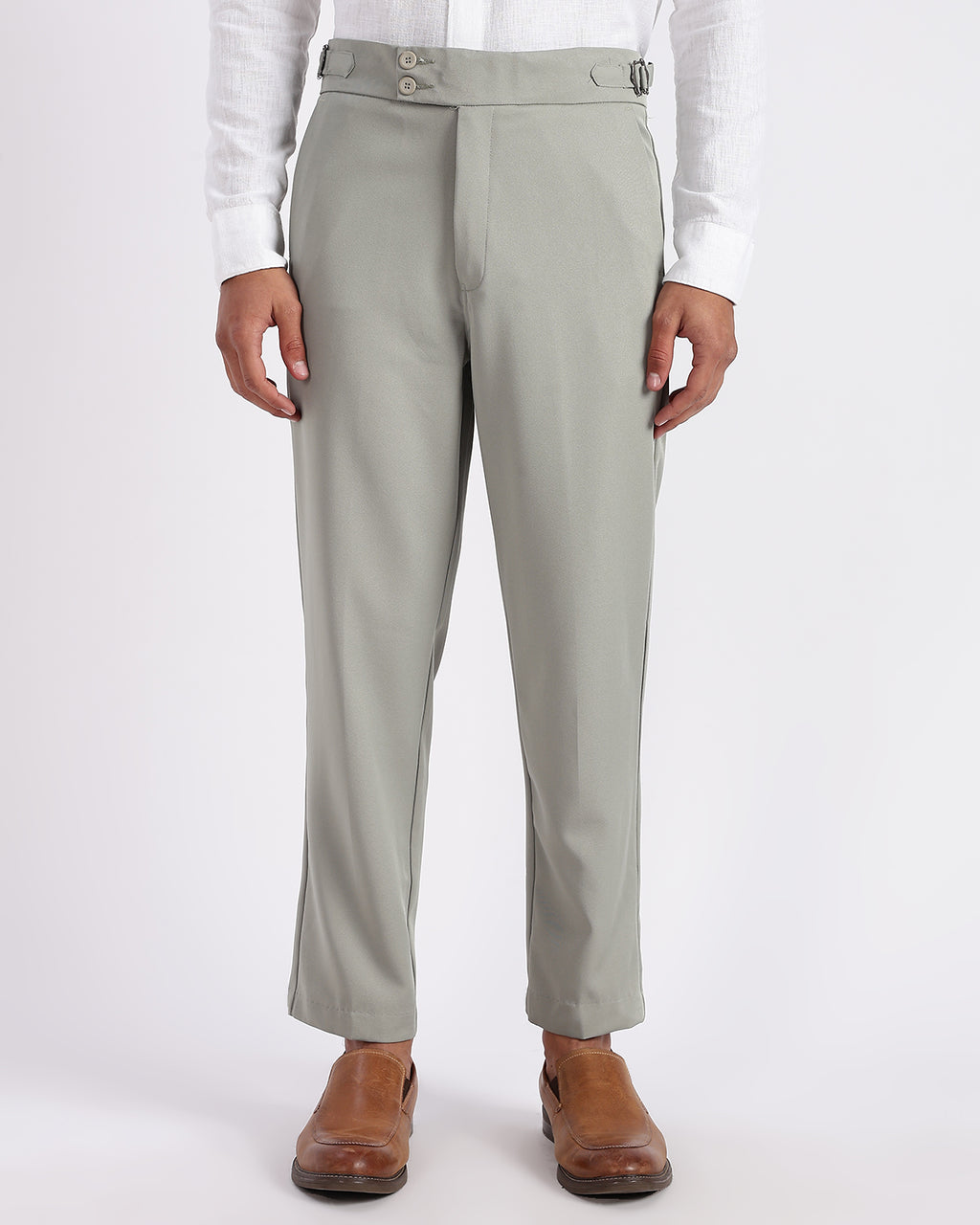 Tapered Fit Gurkha Pants - Olive Green