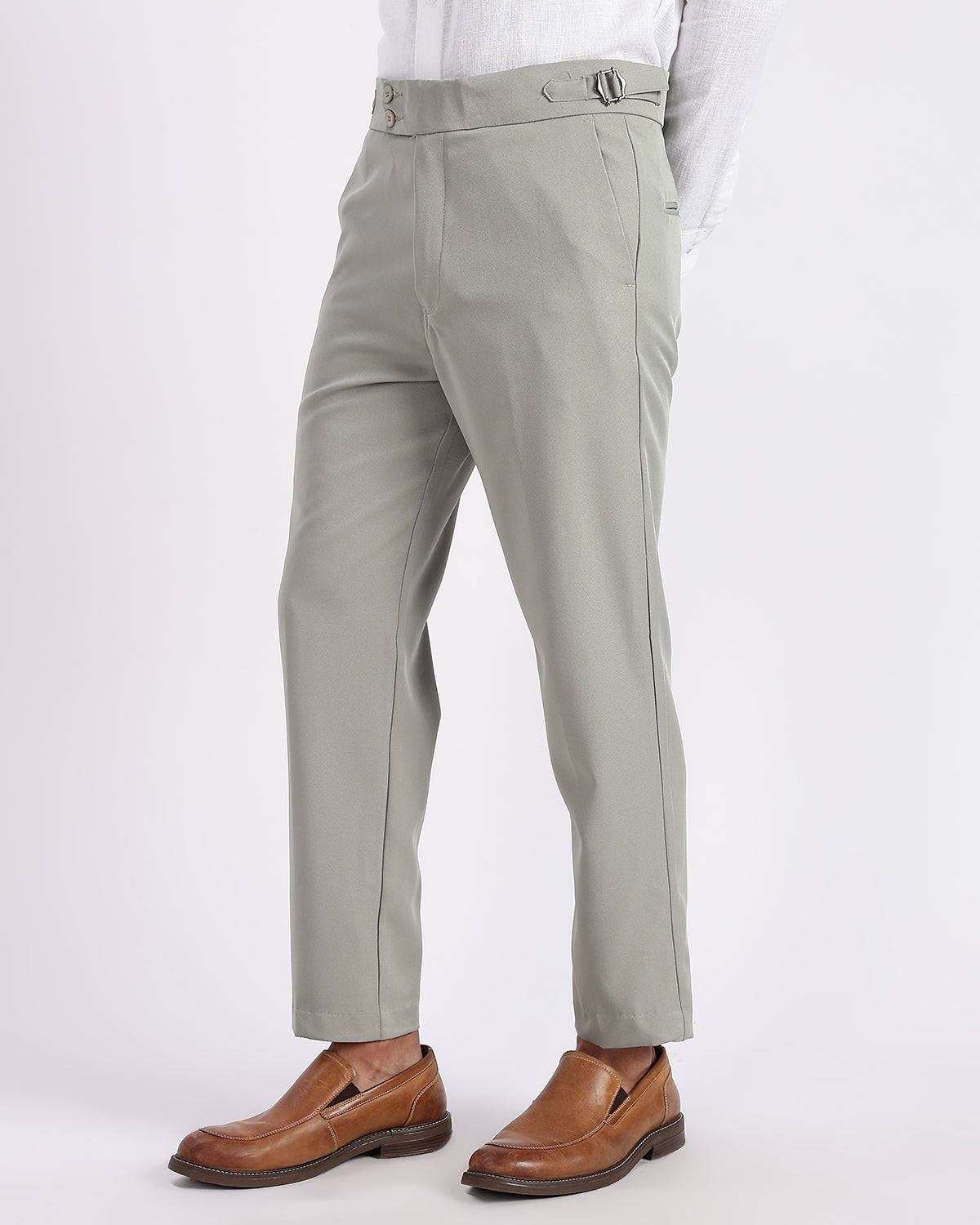 Tapered Fit Gurkha Pants - Olive Green – VIBEZON