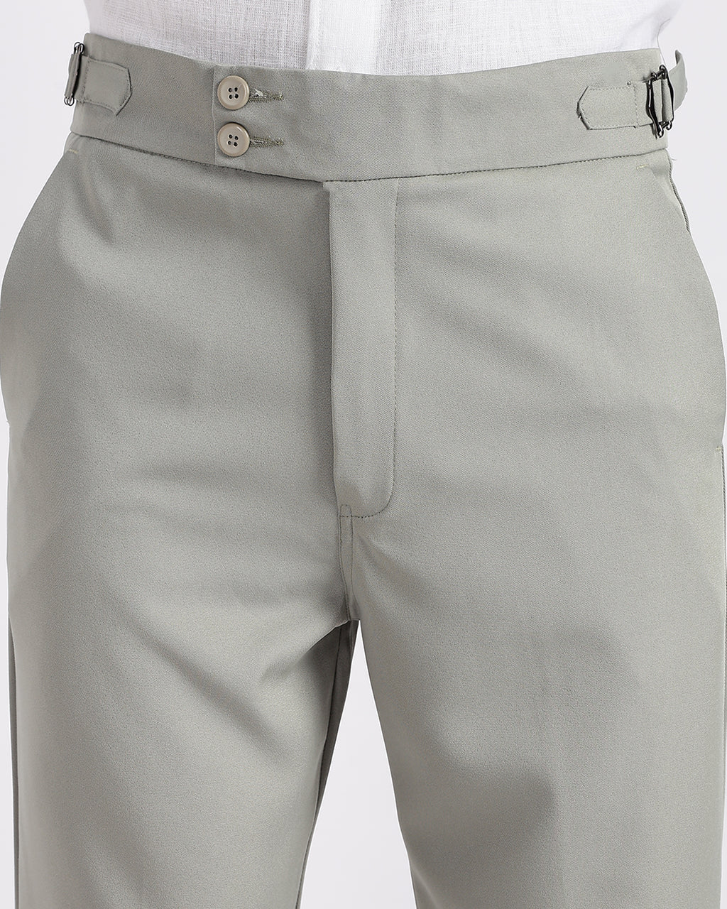 Tapered Fit Gurkha Pants - Olive Green