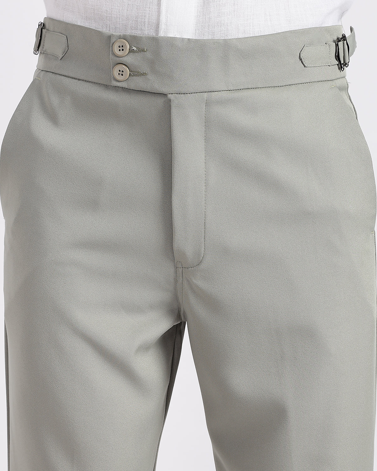 Tapered Fit Gurkha Pants - Olive Green