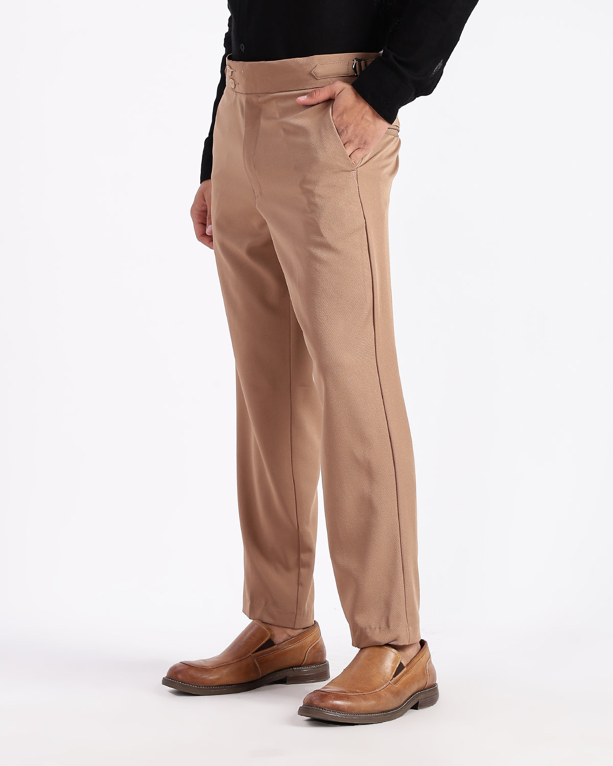 Tapered Fit Gurkha Pants - Brown