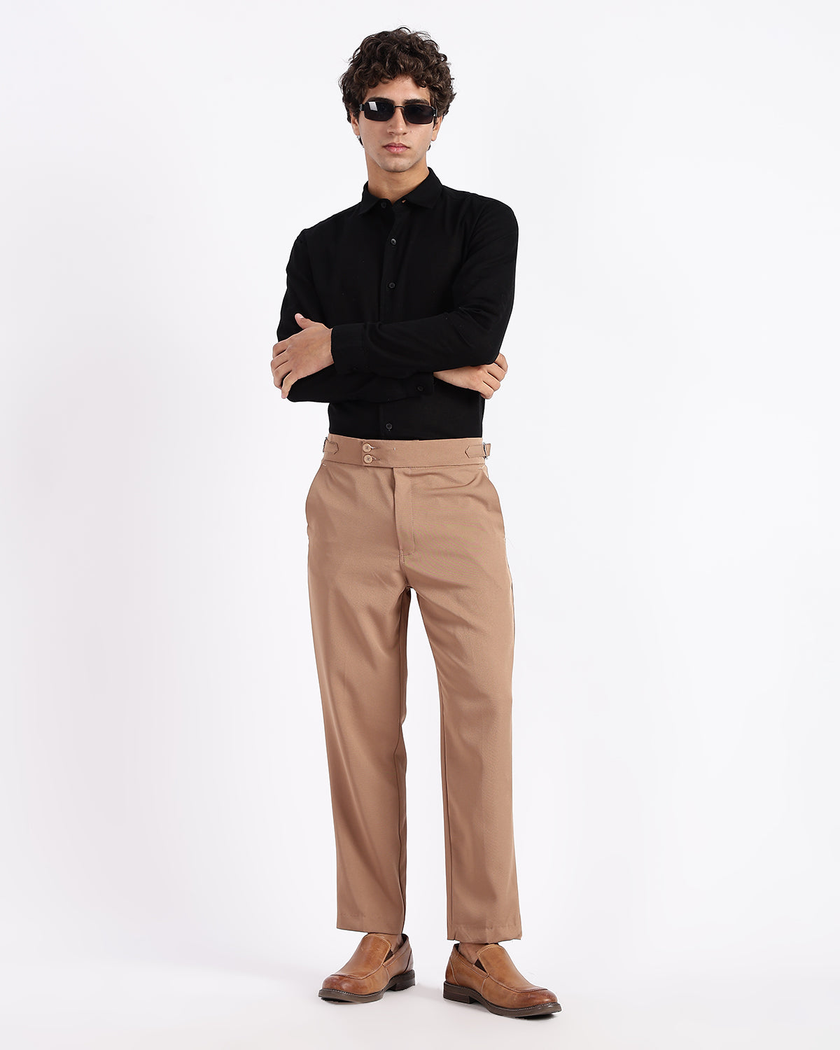Tapered Fit Gurkha Pants - Brown
