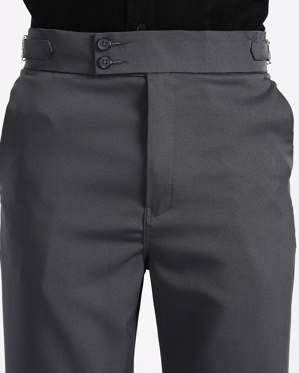 Tapered Fit Gurkha Pants - Charcoal