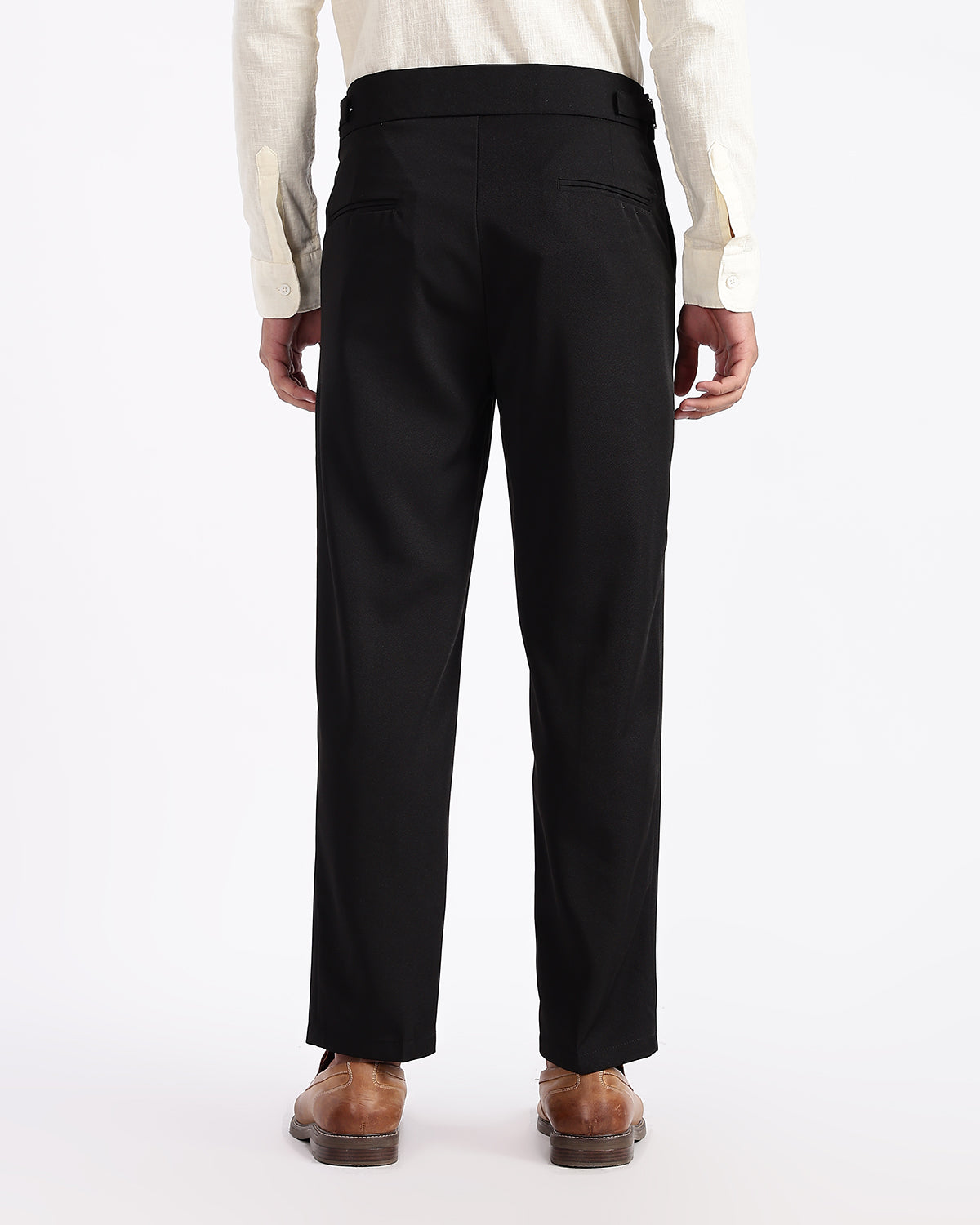 Tapered Fit Gurkha Pants - Black