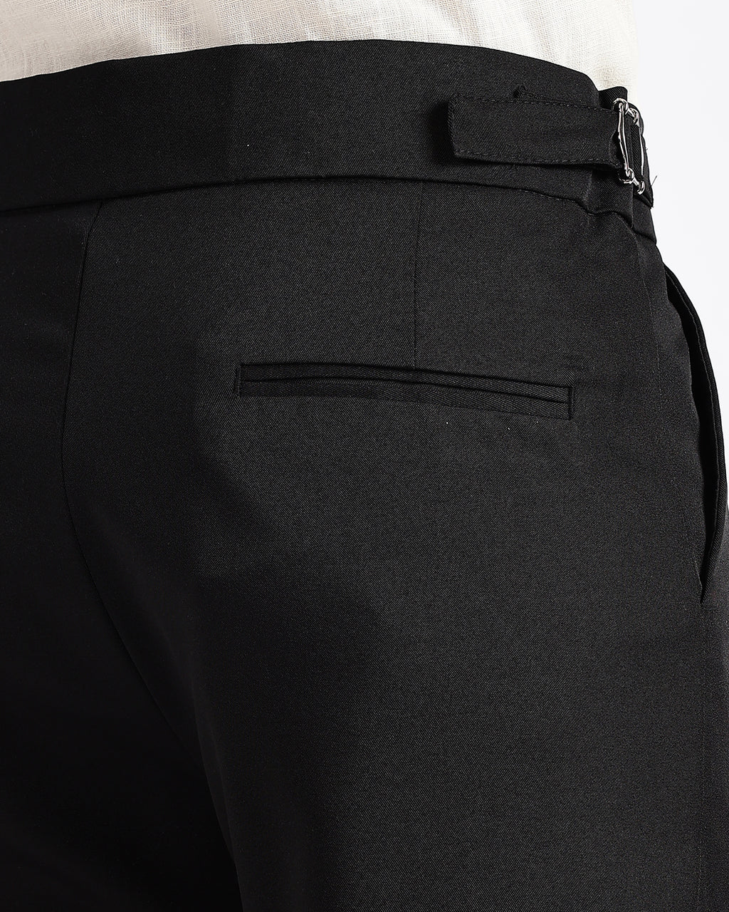Tapered Fit Gurkha Pants - Black