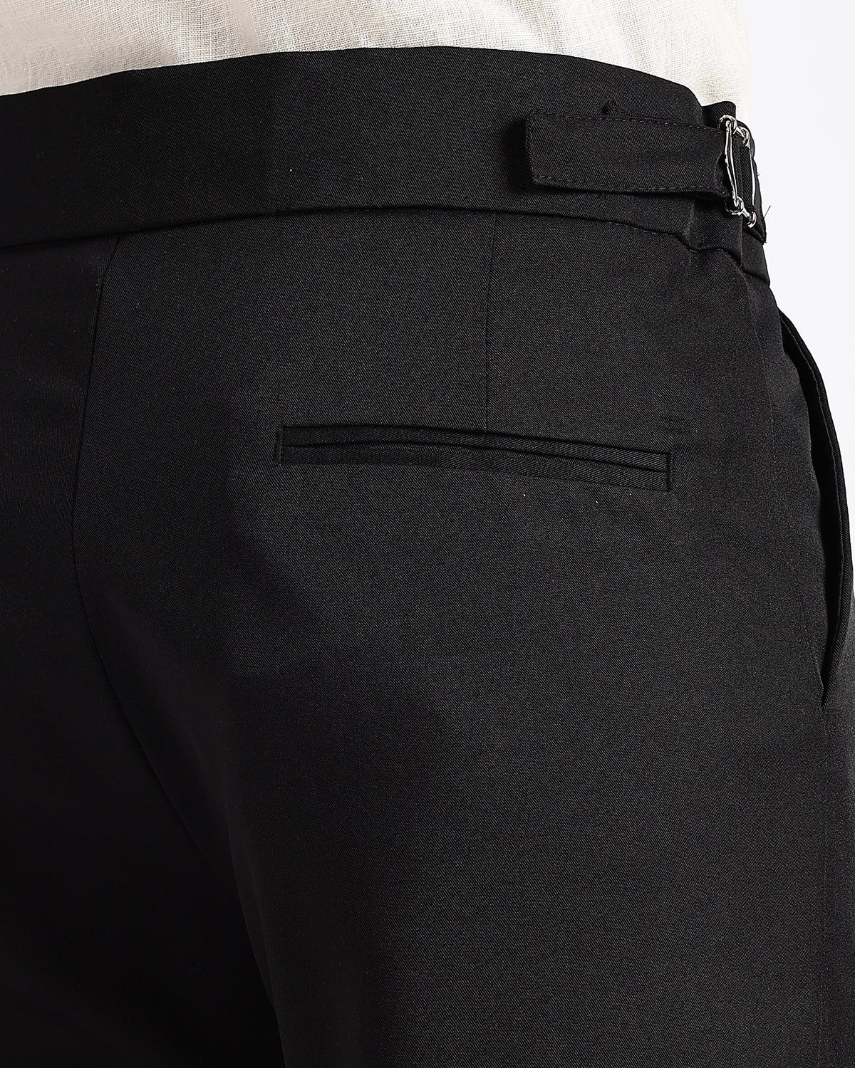 Tapered Fit Gurkha Pants - Black