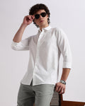 Tailored Fit Linen Shirt - White