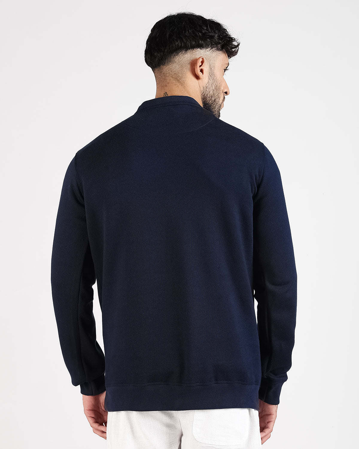 Relaxed Fit Sweatshirt - Navy Blue