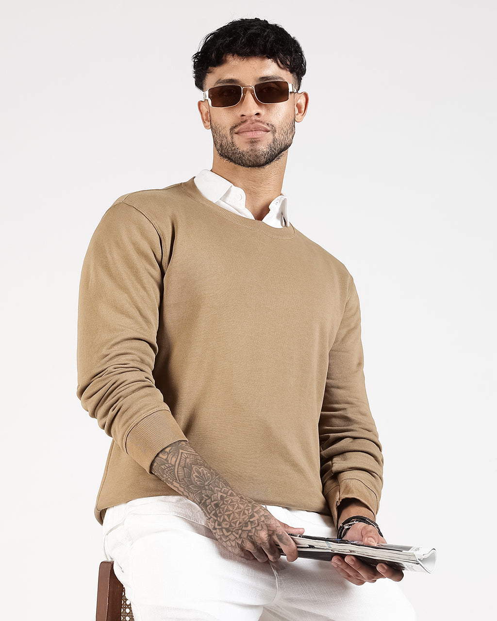 Relaxed Fit Sweatshirt - Khaki