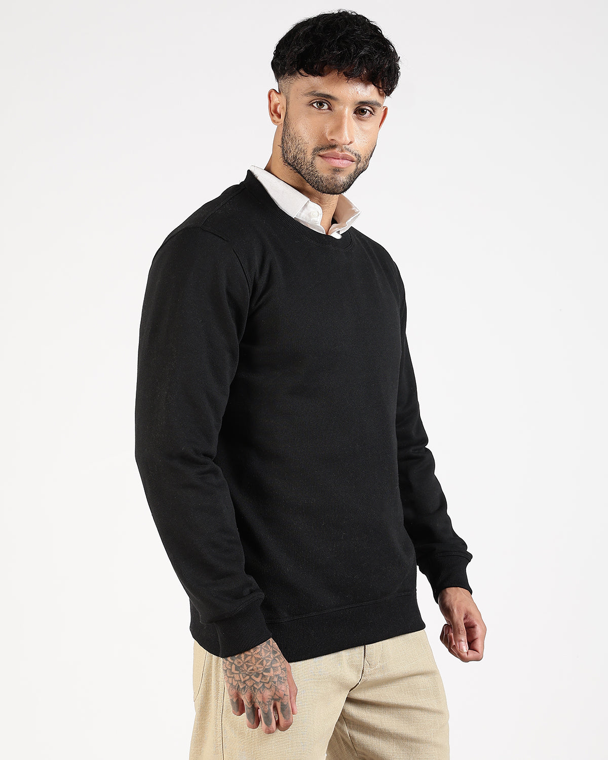 Relaxed Fit Sweatshirt - Black