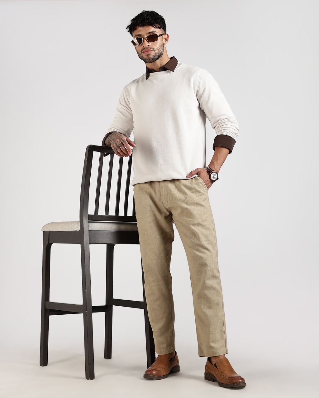 Relaxed Fit Sweatshirt - Cream