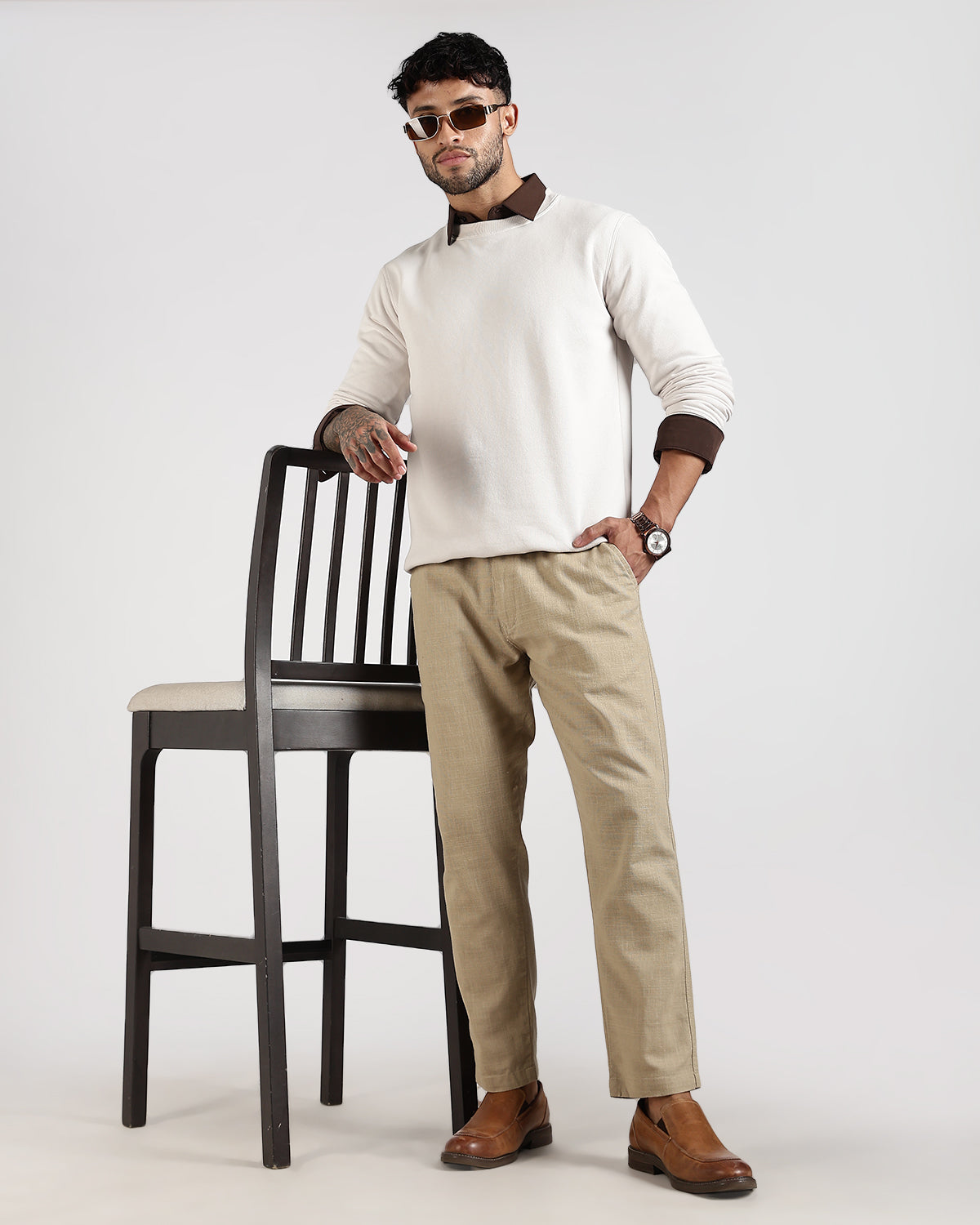 Relaxed Fit Sweatshirt - Cream