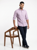 Tailored Fit Linen Shirt - Lavender